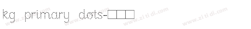 kg primary dots字体转换
